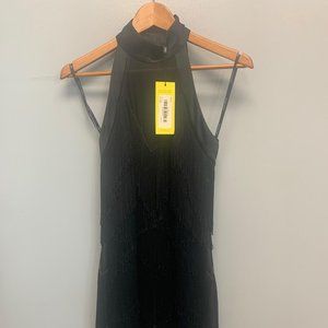 Karen Millen Black Tassel Dress With Tags